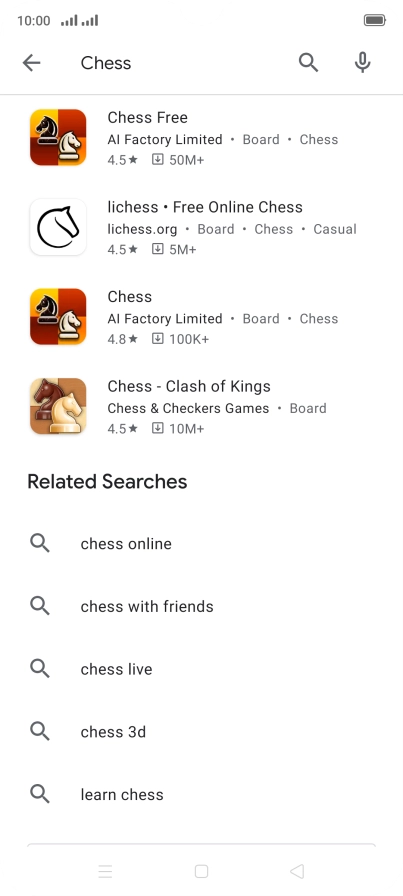 Press the required app.