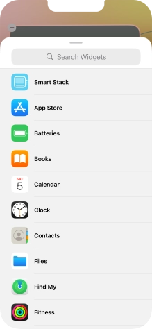 Press the required widget.