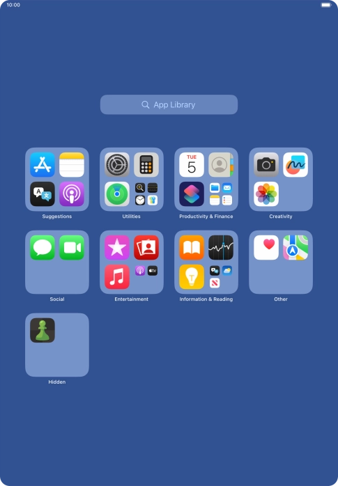 Press and hold the required app.