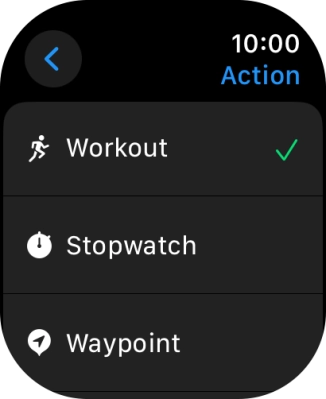 Press the required setting.