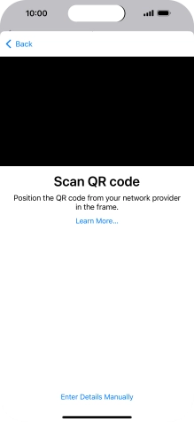 Place the QR code you've received inside the phone camera frame to scan the code.