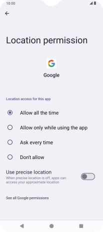 Press the required setting to turn the function on or off.