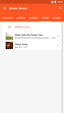 Press the required audio file.