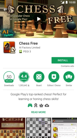 Press INSTALL and follow the instructions on the screen to install the app.