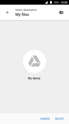 To create a new folder, press the new folder icon and follow the instructions on the screen to create a new folder.