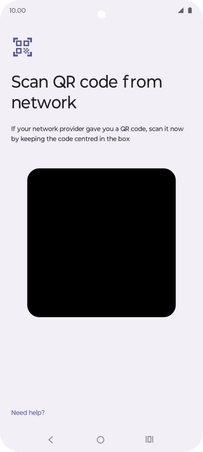 Place the QR code you've received inside the phone camera frame to scan the code.
