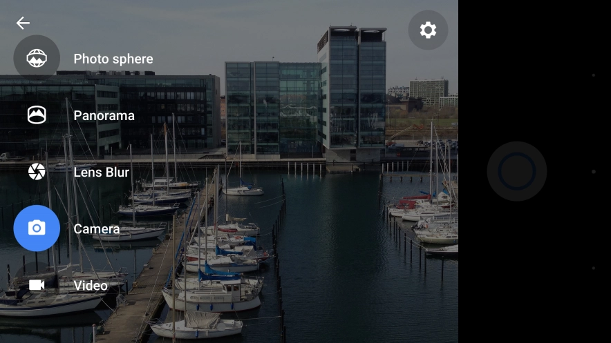 Press the settings icon.