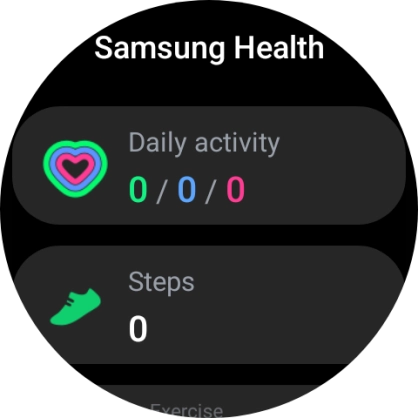 Under Daily activity, you can see how far you are from completing your daily activity goals.