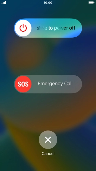 Press and drag the power off icon right.