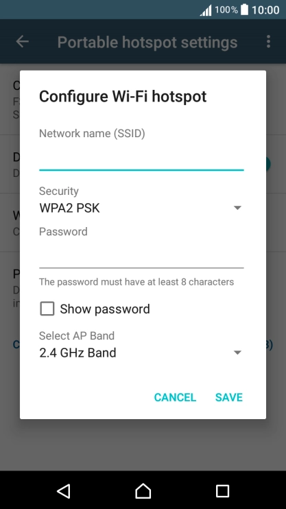 Press the field below 