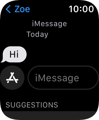 Press iMessage and record the message.
