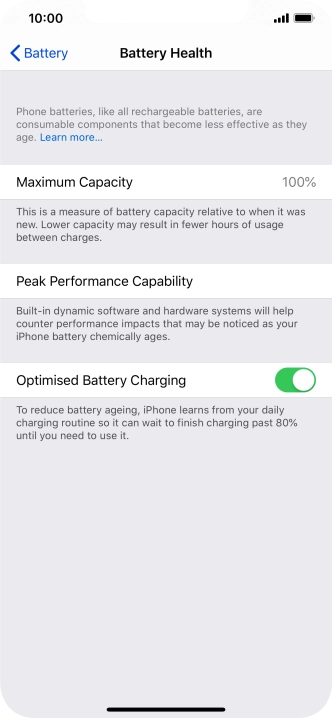 Press the indicator next to 