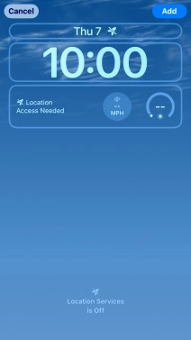 To customise the way the lock screen date is displayed, press the date widget and follow the instructions on the screen to select the required widget display mode.