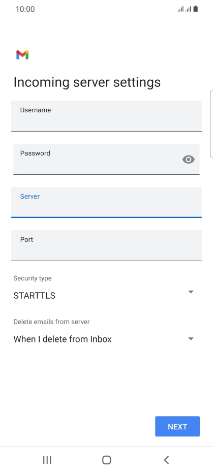 Press the field below 