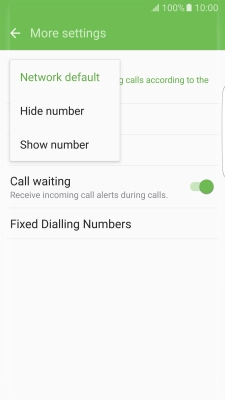 Press Show number to turn on caller identification.