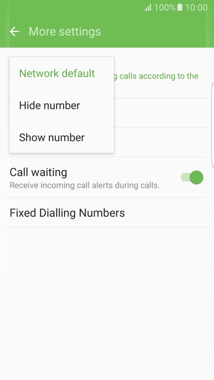 Press Show number to turn on caller identification.