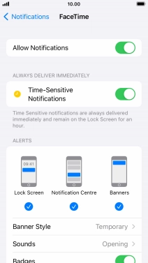 Press the indicator next to 