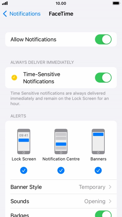 Press the indicator next to 