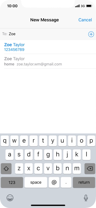 Press the required contact.