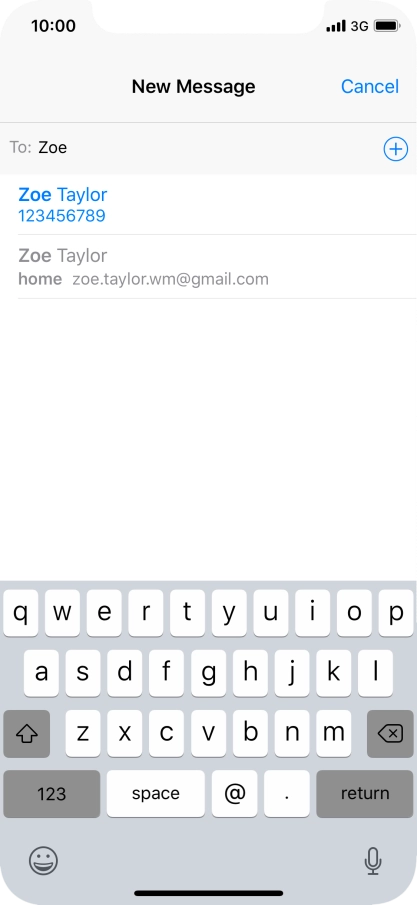 Press the required contact.