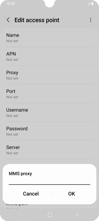 Key in 10.202.002.060 and press OK.