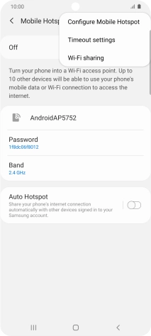 Press Configure Mobile Hotspot.