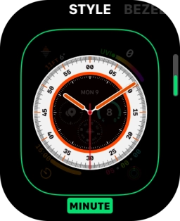 Turn the Digital Crown to change between the different designs.