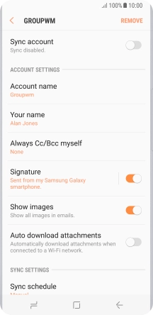 Press the indicator next to 