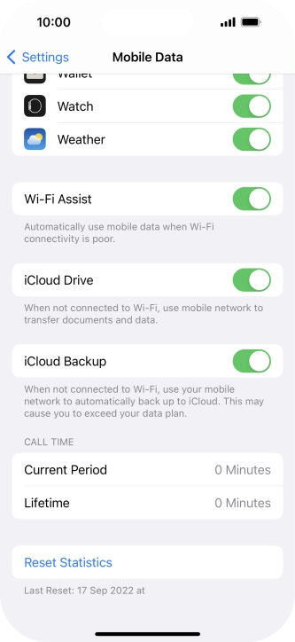 Press the indicator next to 