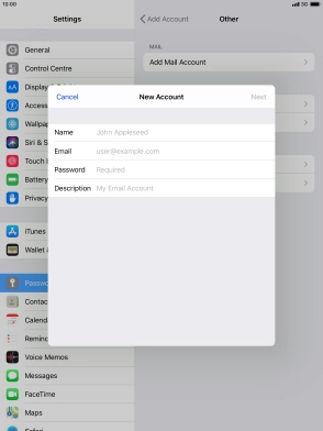 Press Name and key in the required sender name.
