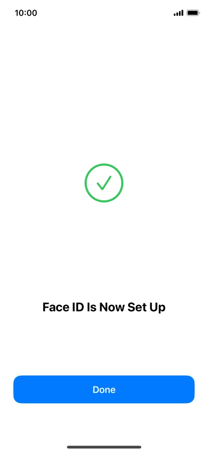 Press Done. If you haven't previously selected a phone lock code, key in a code of your own choice twice.