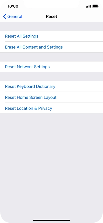 Press Reset All Settings.