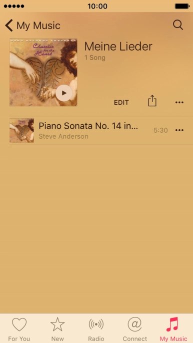 Press the required song.