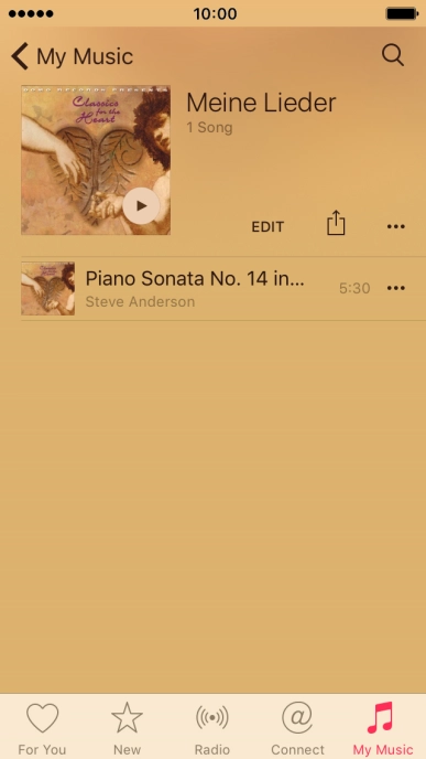 Press the required song.