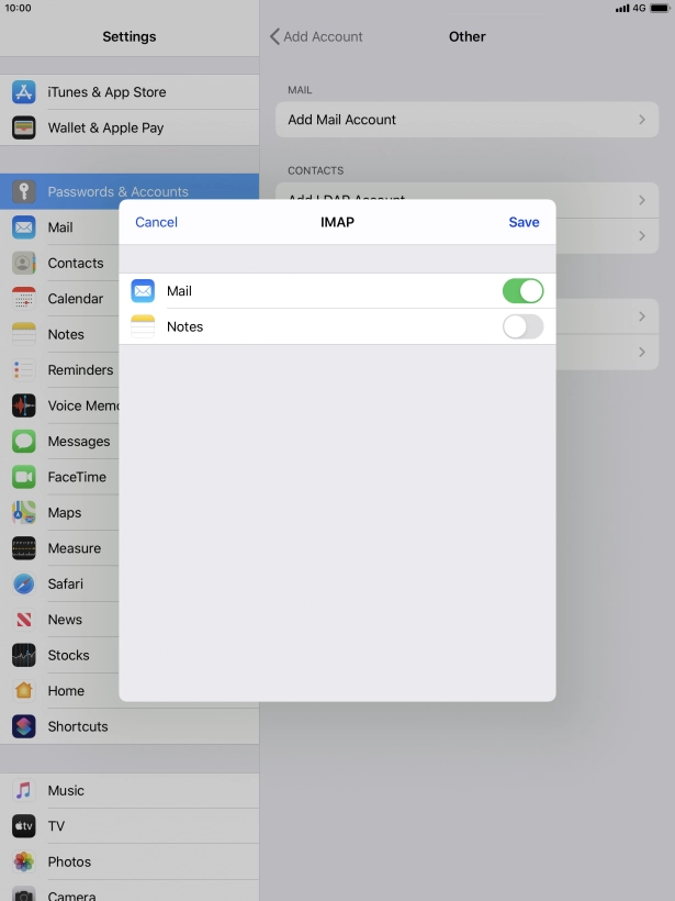 Press Save. Your email account has now been set up. To select more settings for incoming and outgoing server, proceed with the following steps.