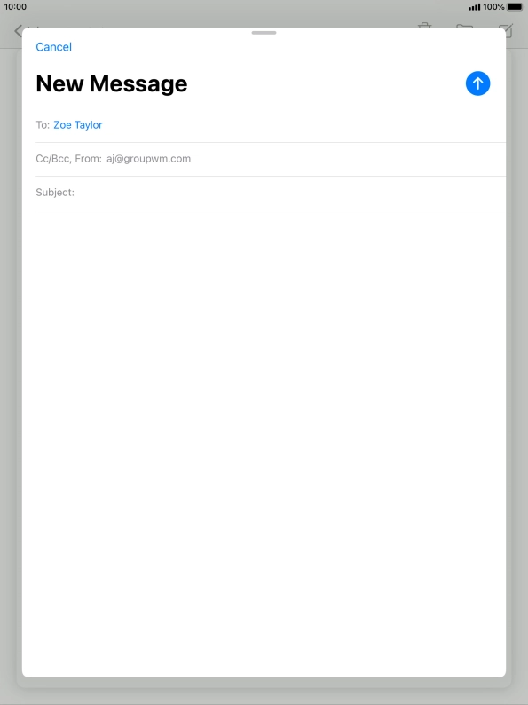 Press Subject: and key in the required subject.