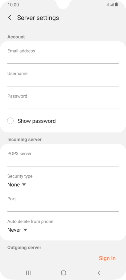 Press the field below 