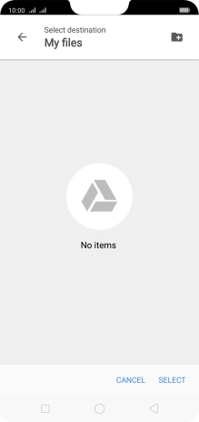 To create a new folder, press the new folder icon and follow the instructions on the screen to create a new folder.