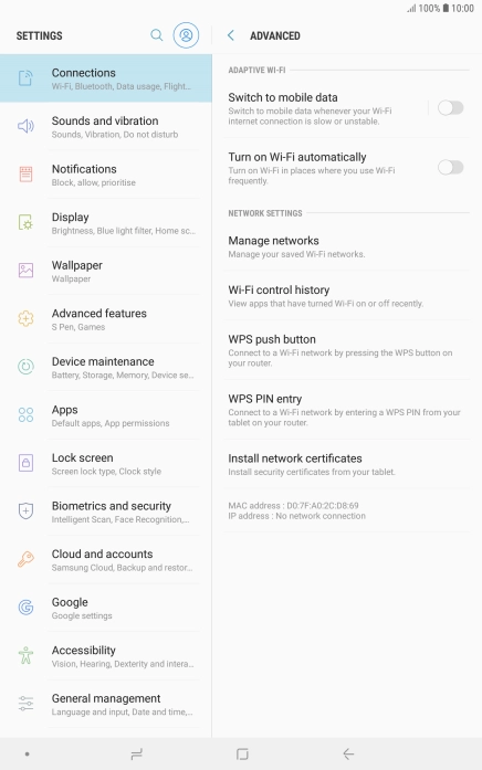 Press the indicator next to 