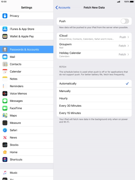 If you turn off the function, press the required setting.