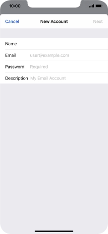 Press Email and key in your email address.