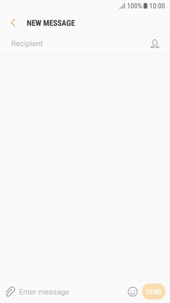 Press the search field and key in the first letters of the recipient's name.