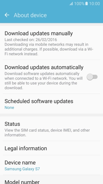 Press Download updates manually. If a new software version is available, it's displayed. 
Follow the instructions on the screen to update the phone software.