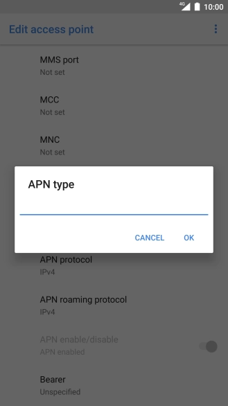 Key in mms and press OK.