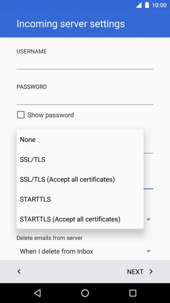 Press None to turn off the function.