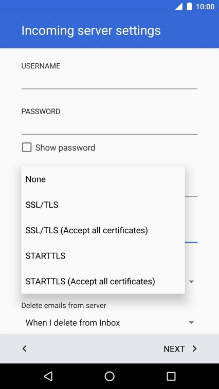 Press None to turn off the function.