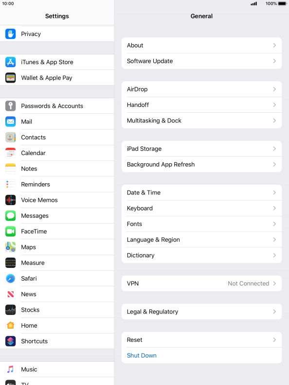 Press iTunes & App Store.