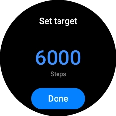 Slide your finger up or down on the screen to select the required goal.
