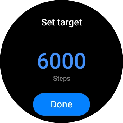 Slide your finger up or down on the screen to select the required goal.