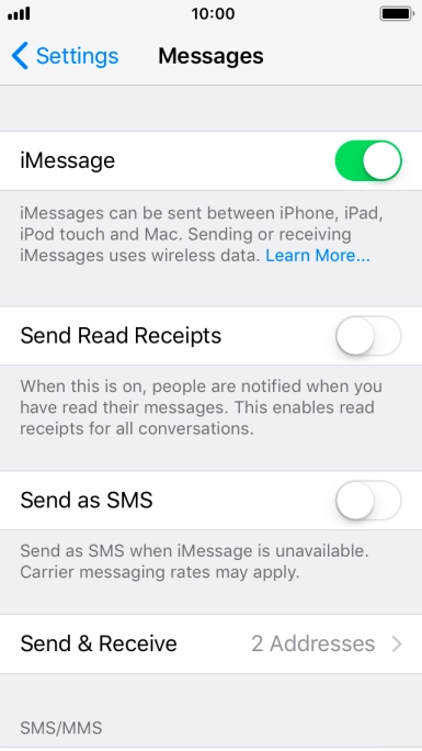 Press the indicator next to 